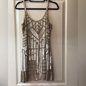 Parker dress, xs, holiday dress, Sequin, Great Gatsby dress, formal, black tie